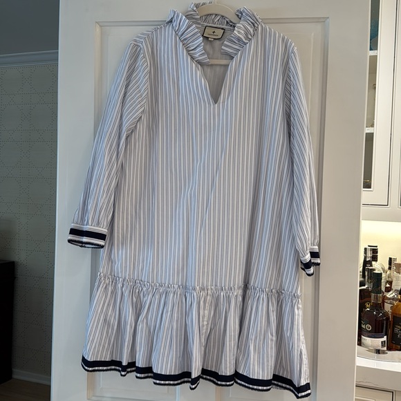 Tuckernuck Grosgrain Trim Oxford Stripe Bouvier Dress - Picture 3 of 16